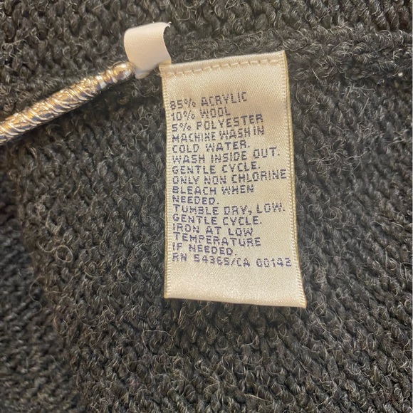 Allison Daley‎ Patchwork Cardigan XL Red Black Gray Acrylic Wool Blend - Picture 12 of 12